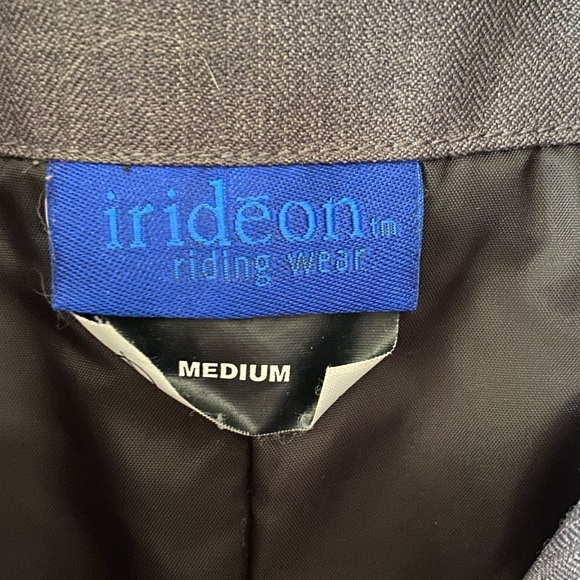 iridēon Gray Heather Herringbone Wind Breaker Utility Equestrian Jacket SZ M - Picture 3 of 11